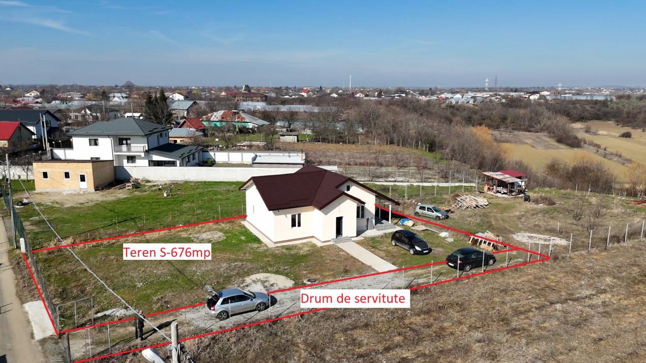 Casă P+M 120 mp LOT 676 mp Adunații-Copăceni, str Crizantemelor