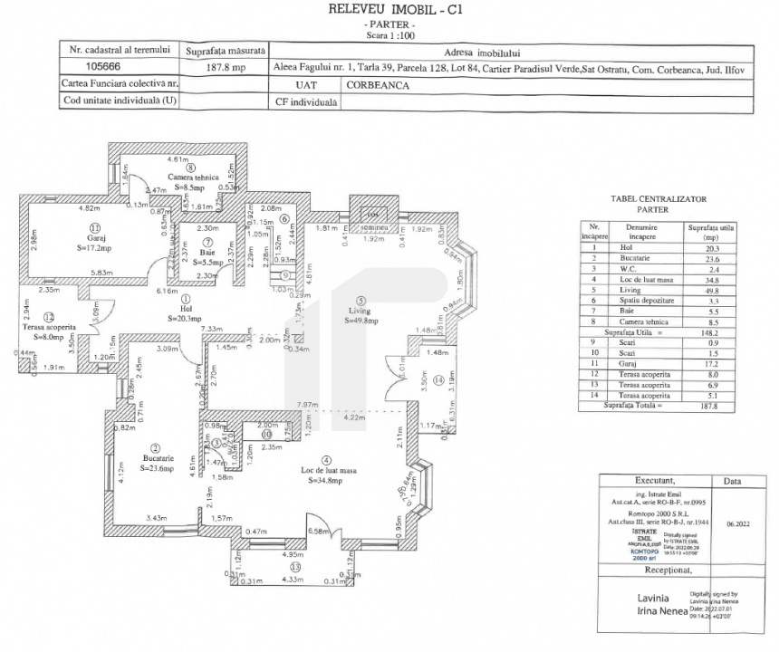 CORBEANCA-PARADISUL VERDE VILA P+E+M 507 MP, LOT 1095 MP 