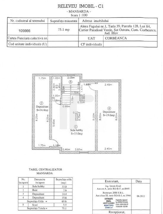 CORBEANCA-PARADISUL VERDE VILA P+E+M 507 MP, LOT 1095 MP 