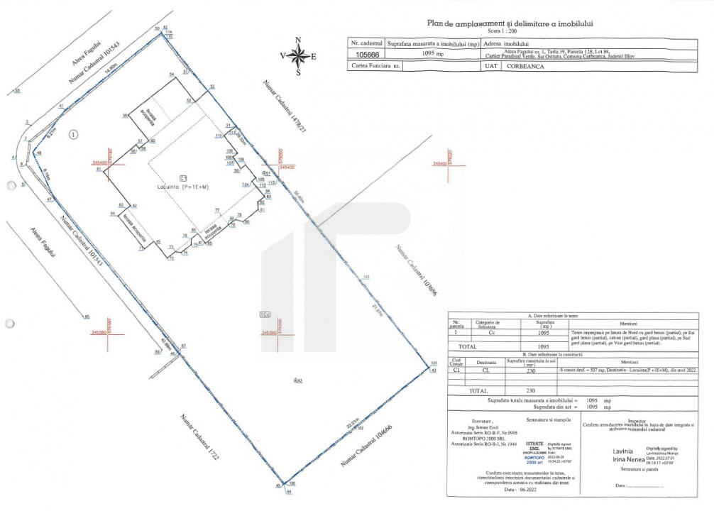 CORBEANCA-PARADISUL VERDE VILA P+E+M 507 MP, LOT 1095 MP 